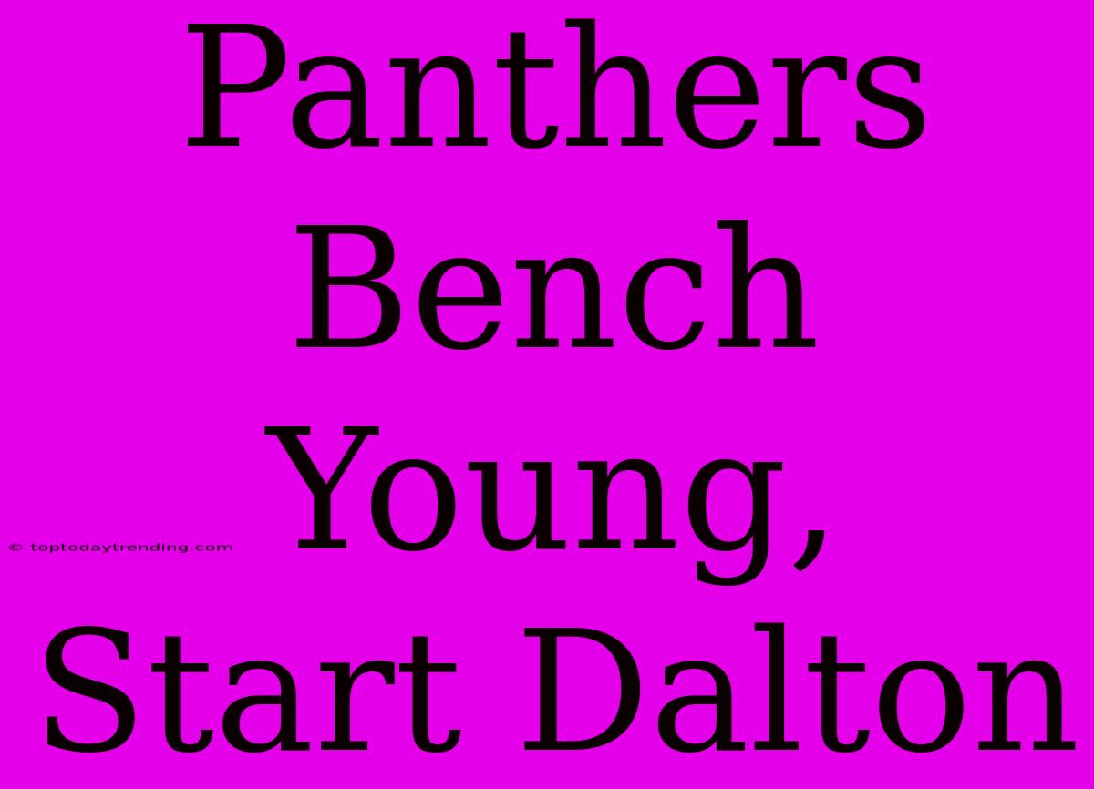 Panthers Bench Young, Start Dalton