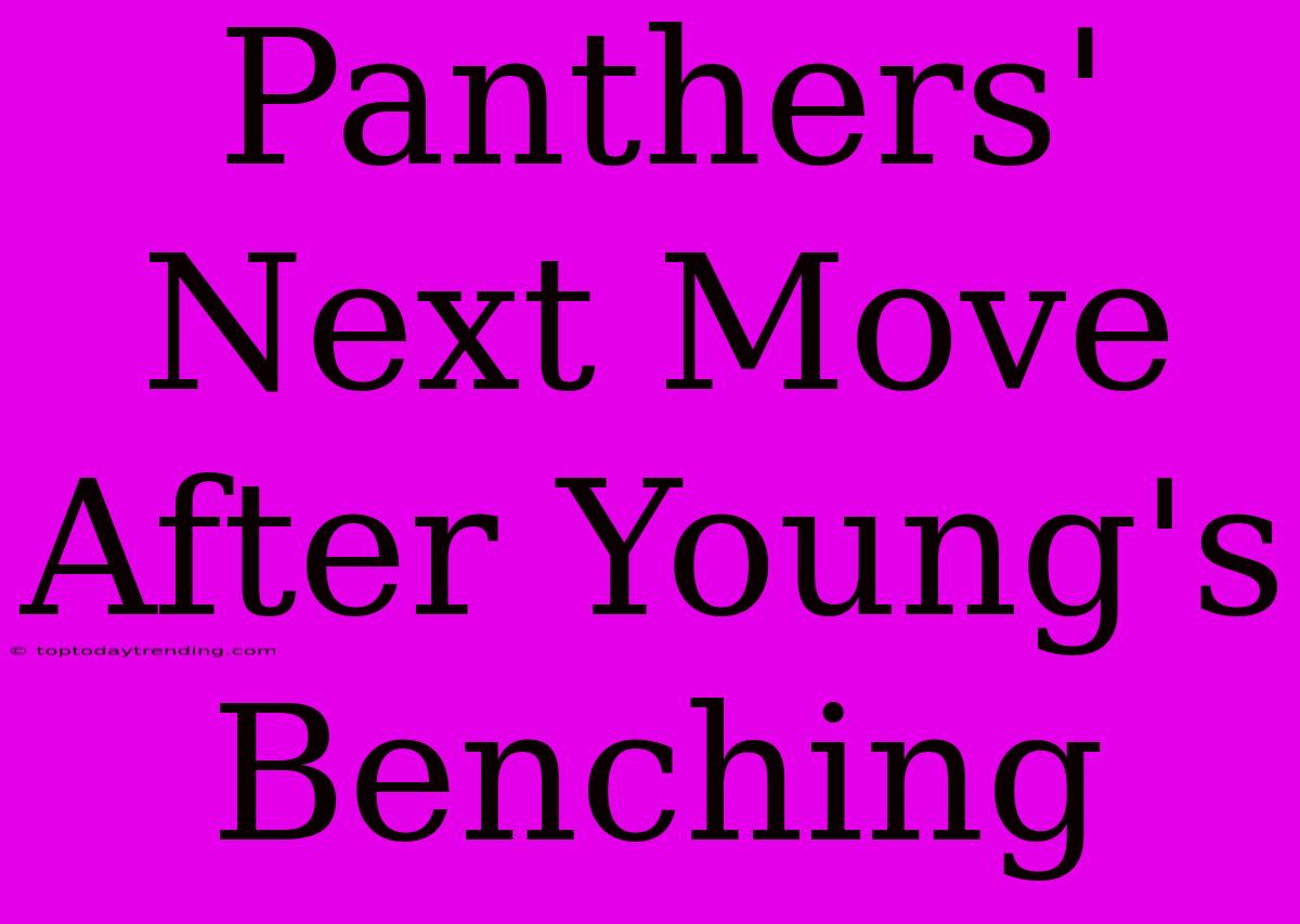 Panthers' Next Move After Young's Benching