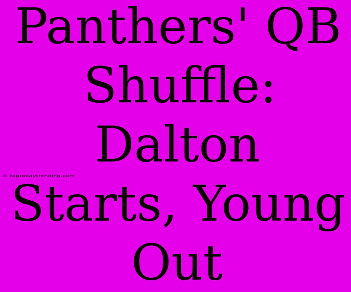 Panthers' QB Shuffle: Dalton Starts, Young Out