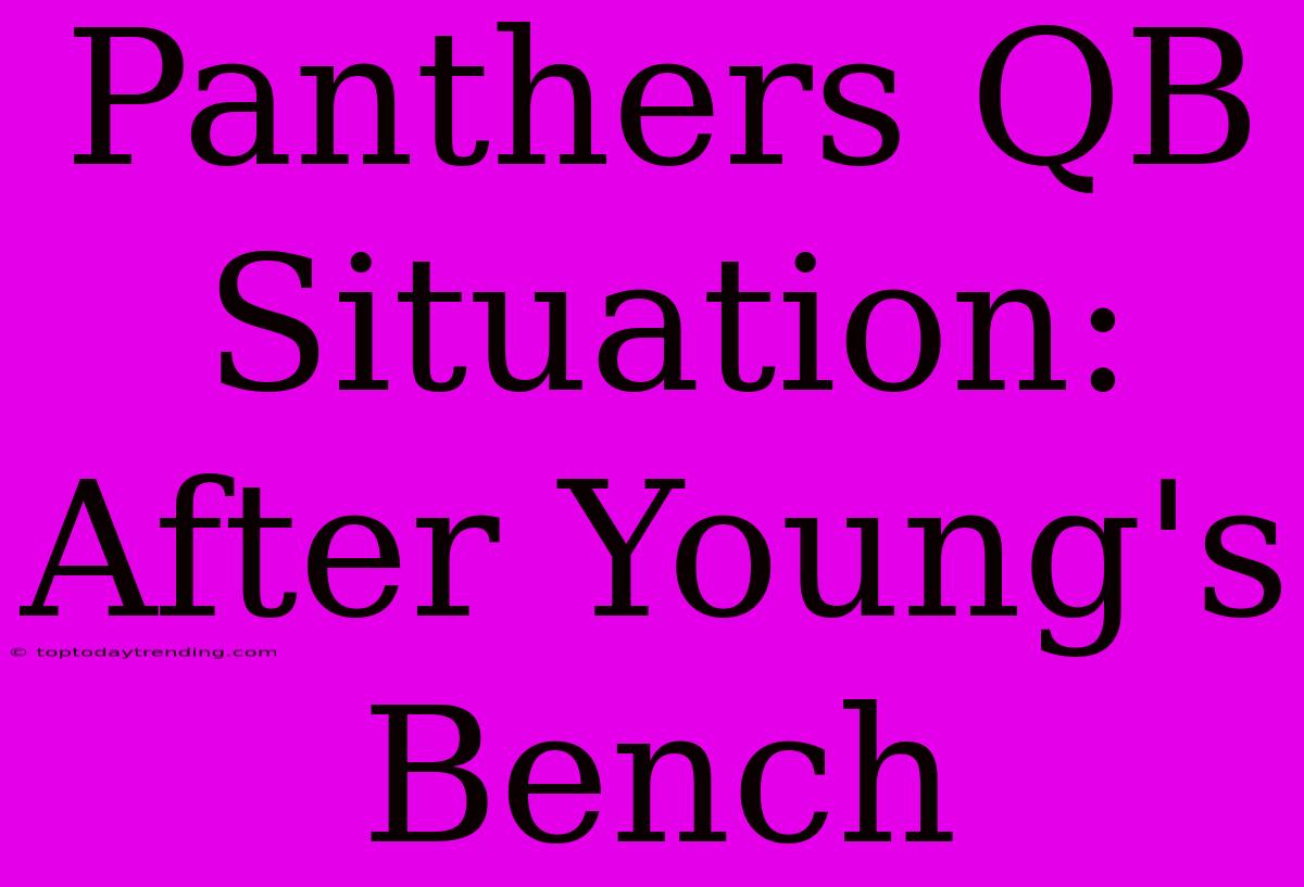 Panthers QB Situation: After Young's Bench