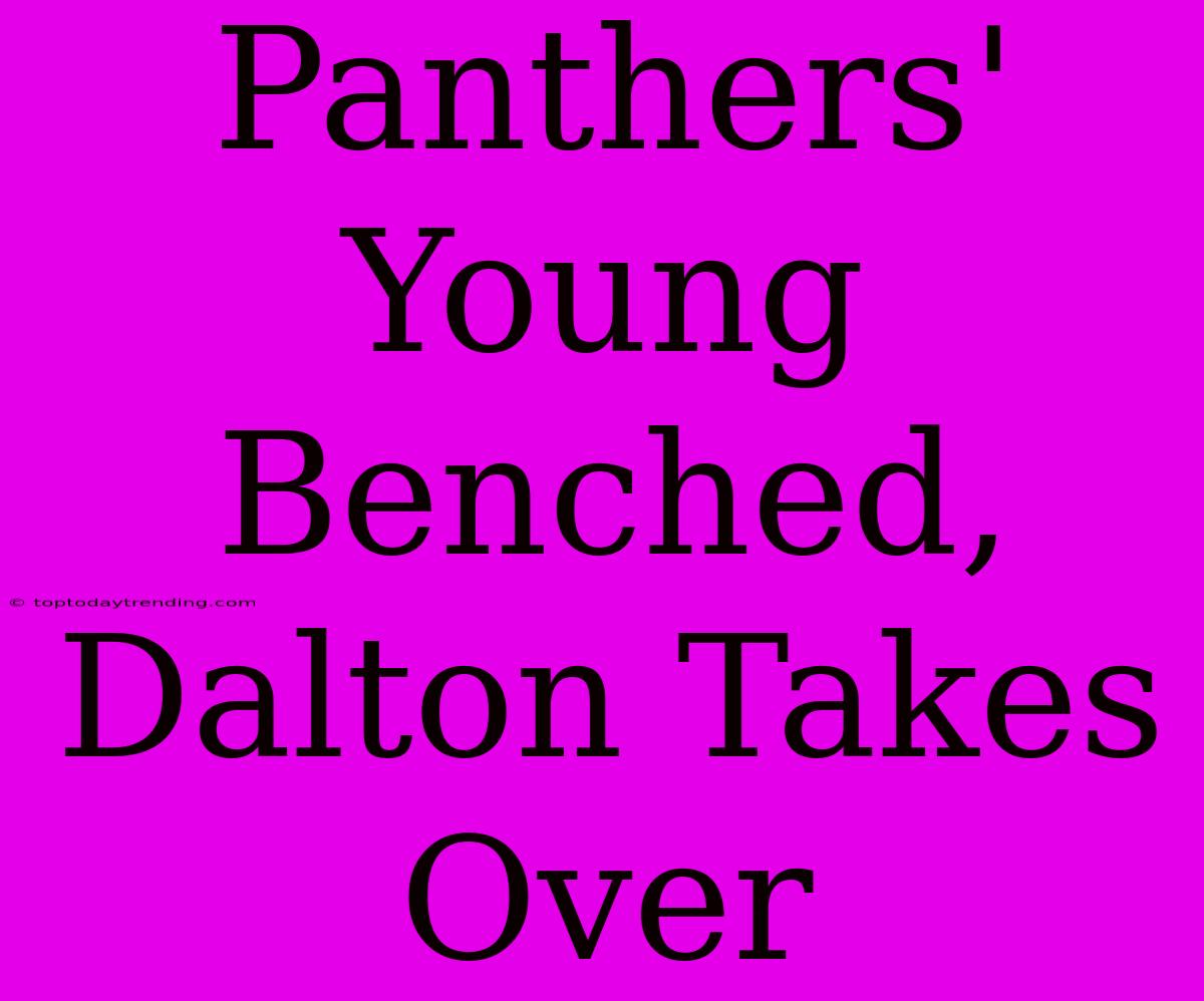 Panthers' Young Benched, Dalton Takes Over