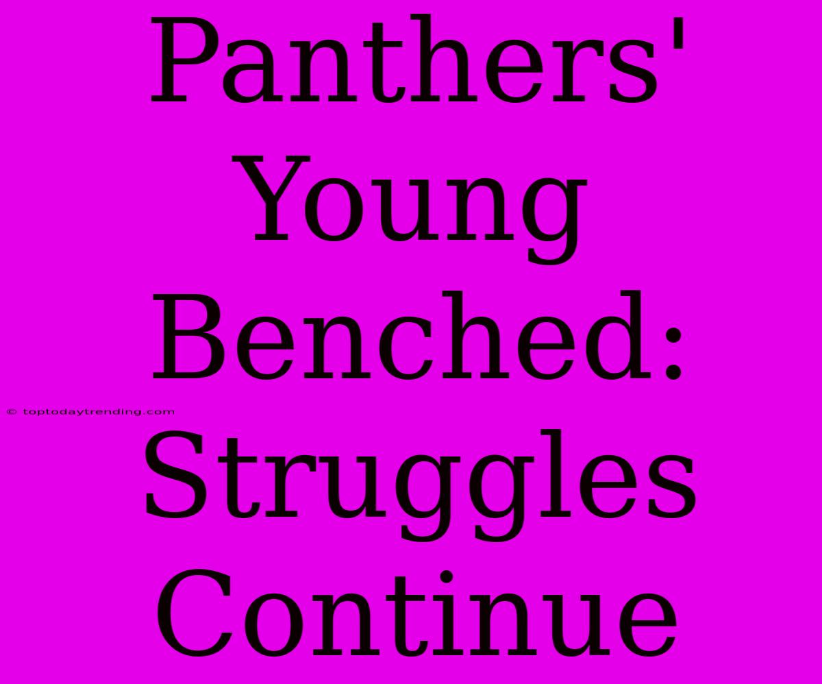 Panthers' Young Benched: Struggles Continue