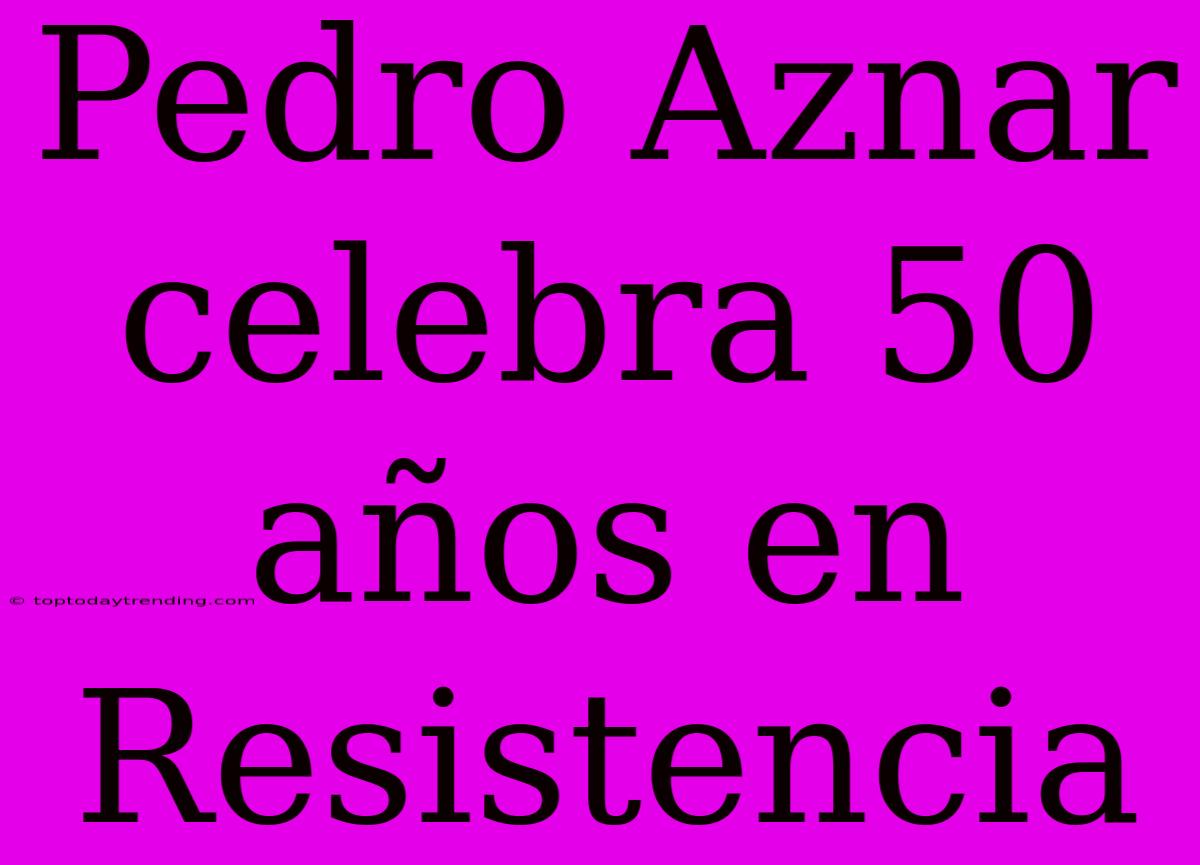 Pedro Aznar Celebra 50 Años En Resistencia