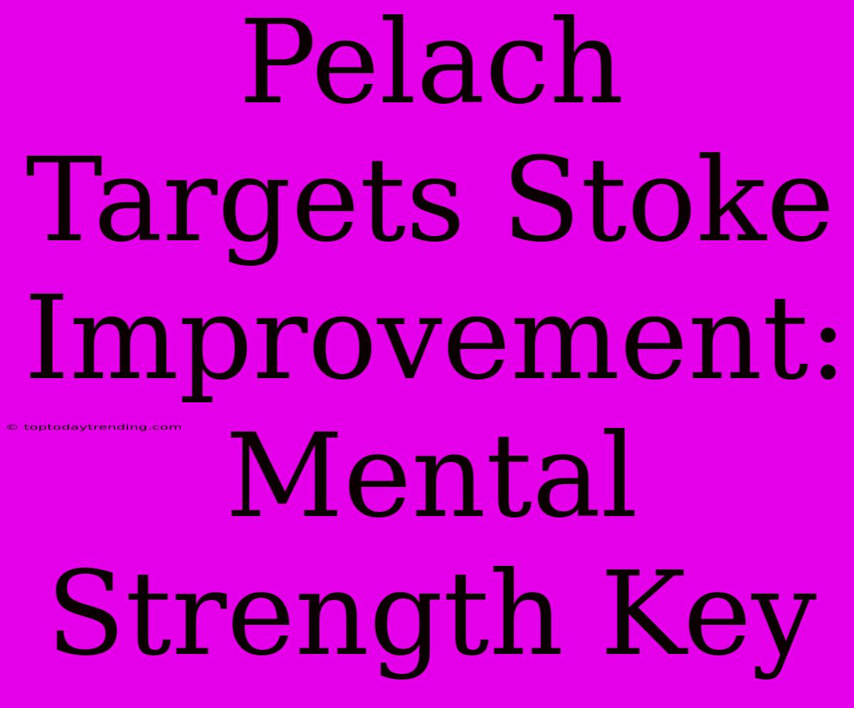 Pelach Targets Stoke Improvement: Mental Strength Key