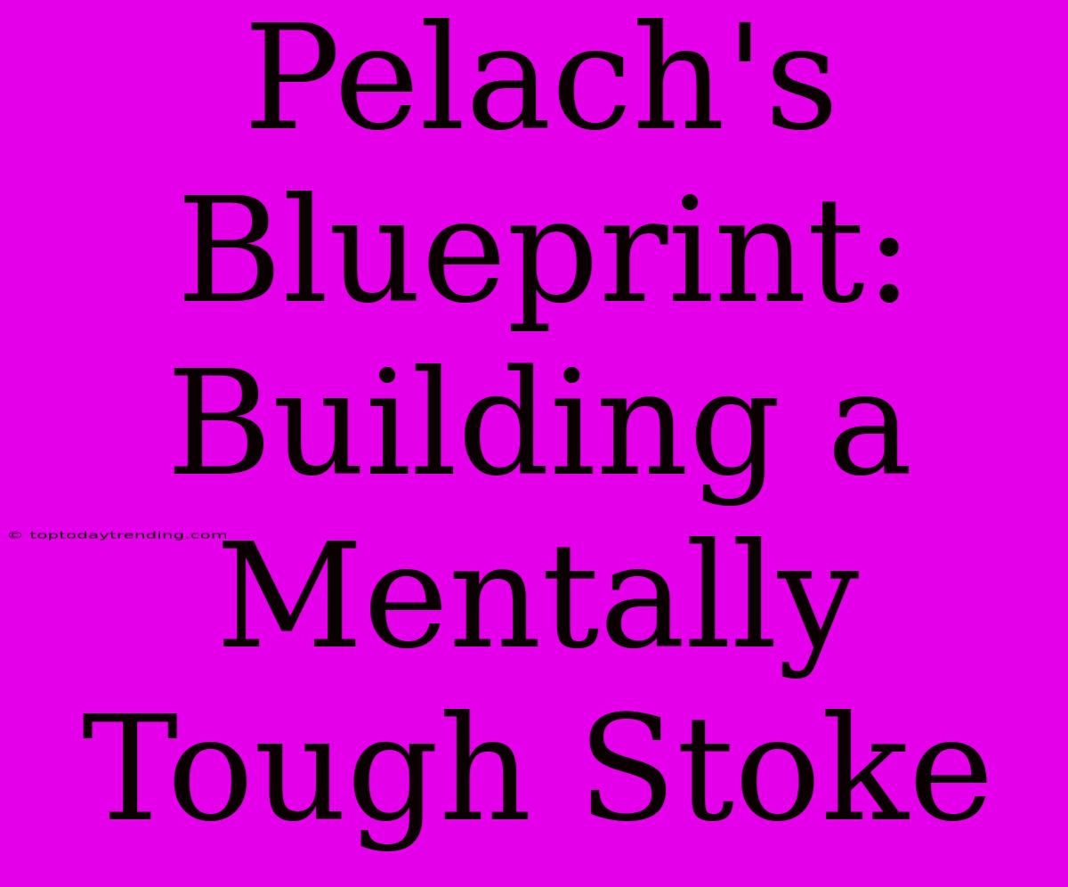 Pelach's Blueprint: Building A Mentally Tough Stoke