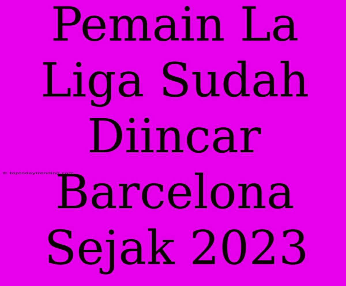 Pemain La Liga Sudah Diincar Barcelona Sejak 2023