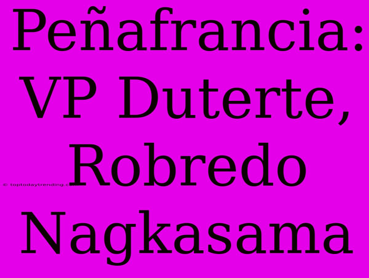 Peñafrancia: VP Duterte, Robredo Nagkasama