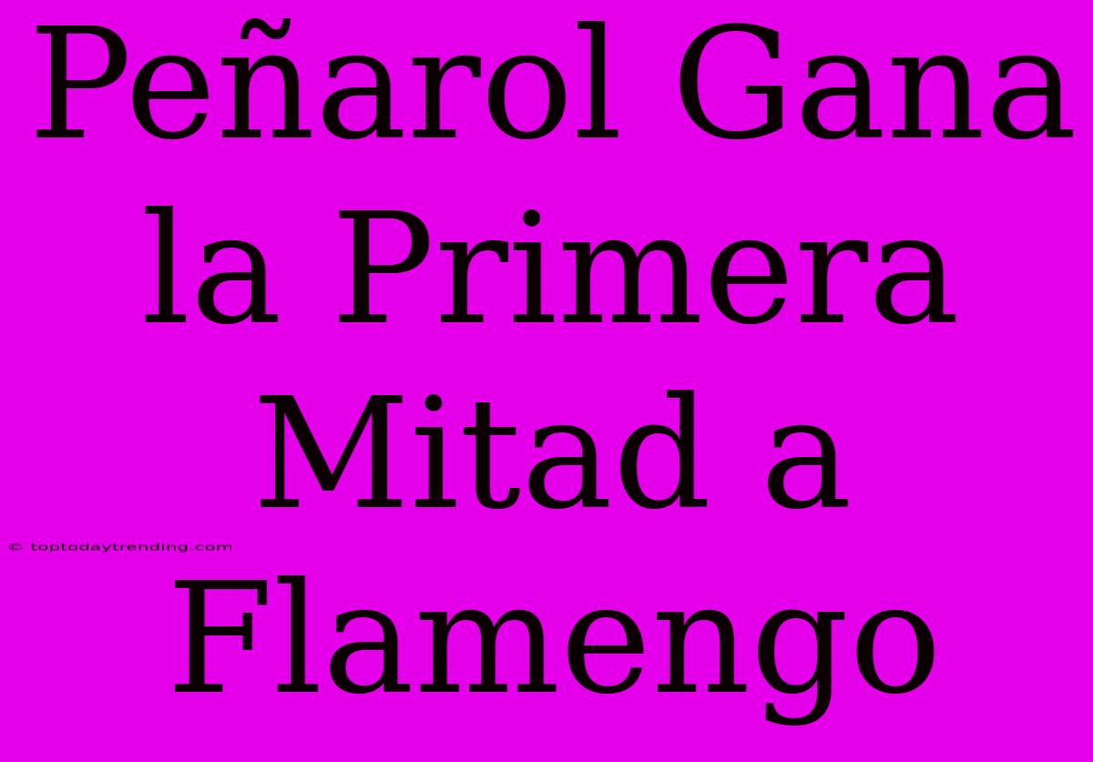 Peñarol Gana La Primera Mitad A Flamengo