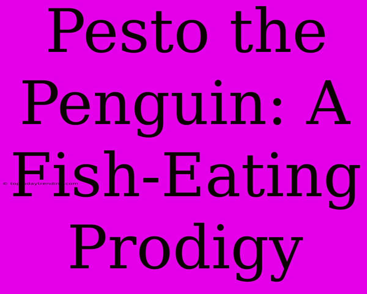 Pesto The Penguin: A Fish-Eating Prodigy