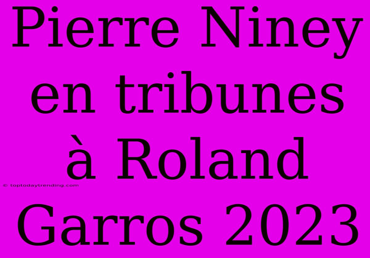 Pierre Niney En Tribunes À Roland Garros 2023