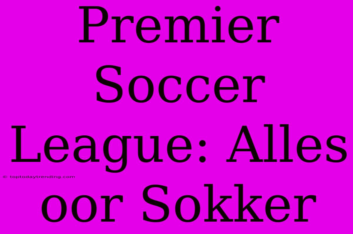 Premier Soccer League: Alles Oor Sokker