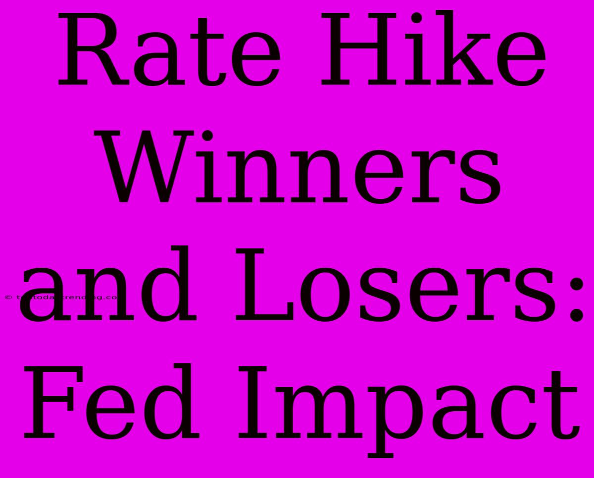 Rate Hike Winners And Losers: Fed Impact