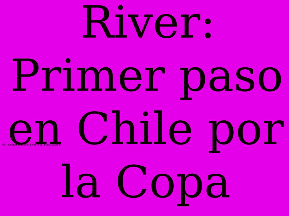 River: Primer Paso En Chile Por La Copa