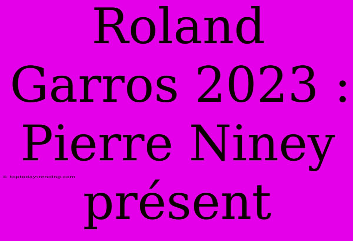 Roland Garros 2023 : Pierre Niney Présent