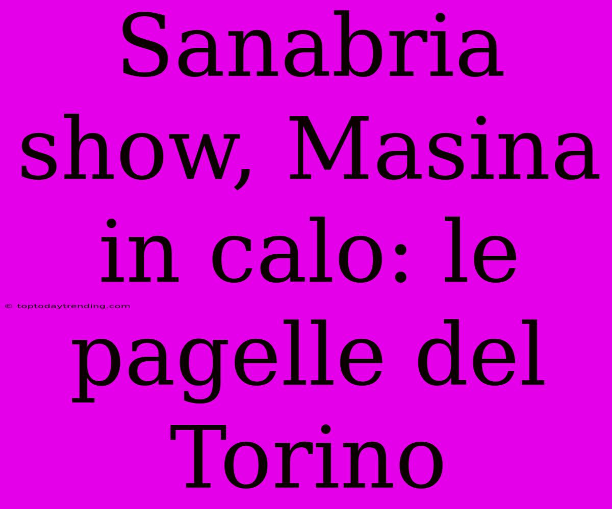 Sanabria Show, Masina In Calo: Le Pagelle Del Torino