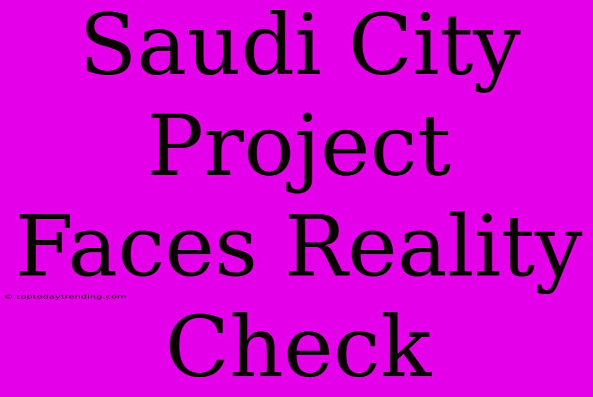 Saudi City Project Faces Reality Check