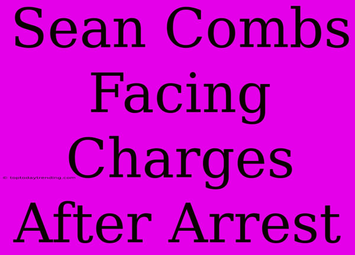 Sean Combs Facing Charges After Arrest