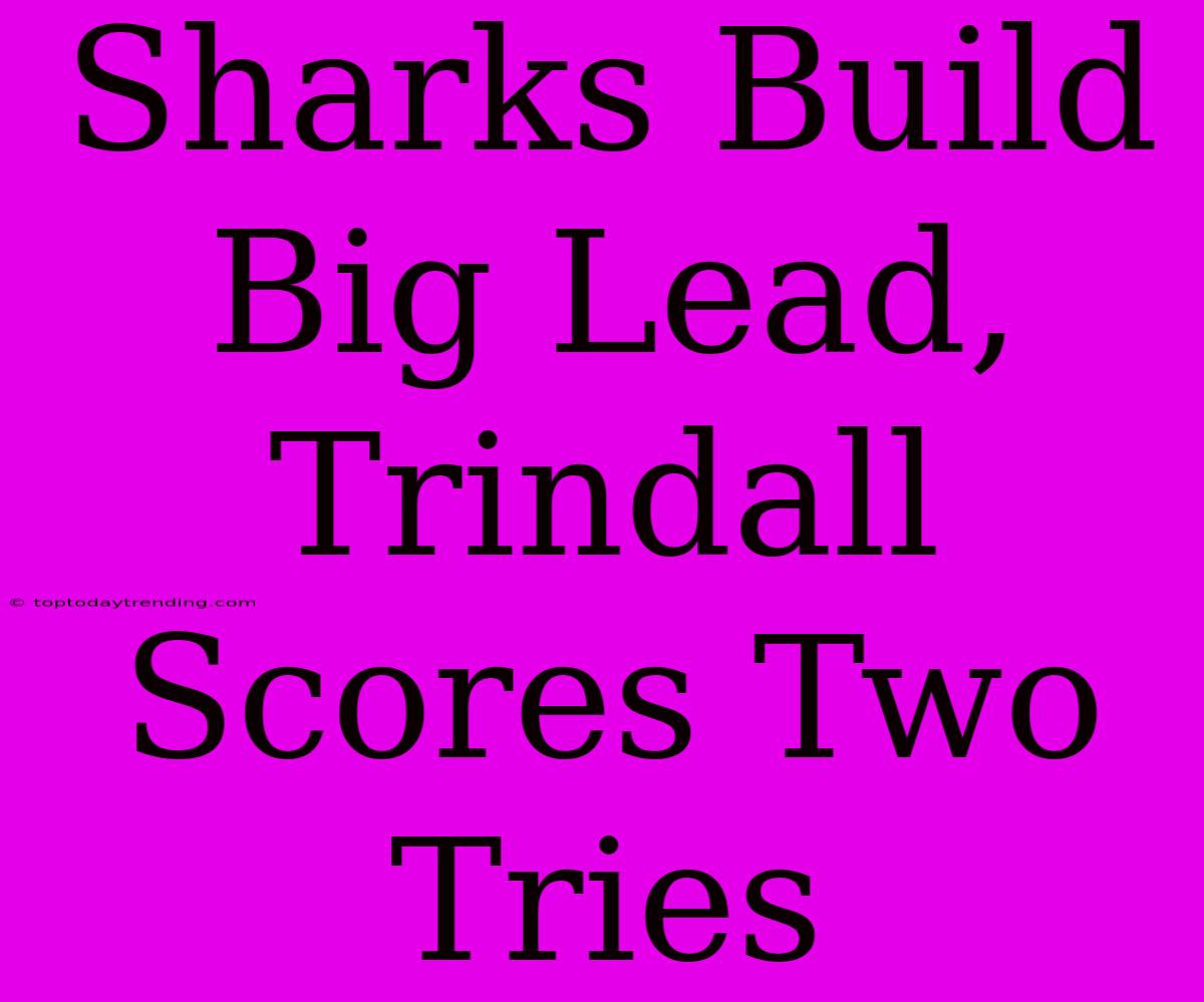 Sharks Build Big Lead, Trindall Scores Two Tries