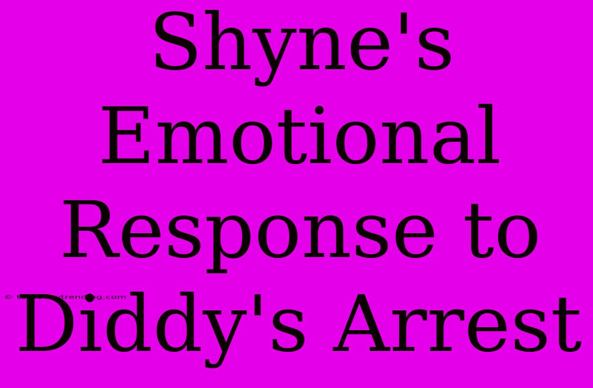 Shyne's Emotional Response To Diddy's Arrest