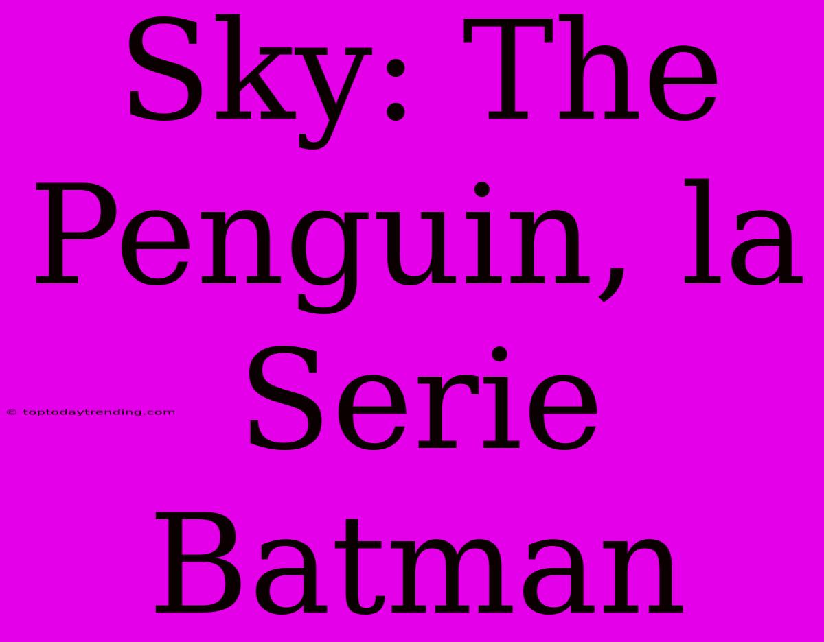 Sky: The Penguin, La Serie Batman