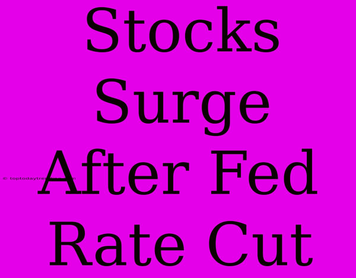 Stocks Surge After Fed Rate Cut