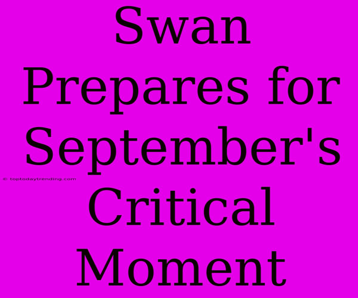 Swan Prepares For September's Critical Moment