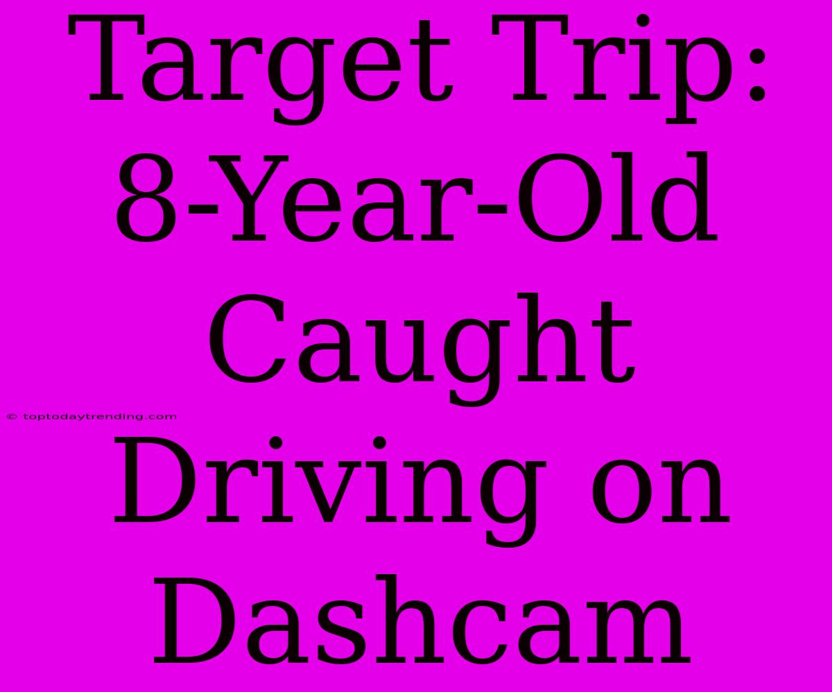 Target Trip: 8-Year-Old Caught Driving On Dashcam