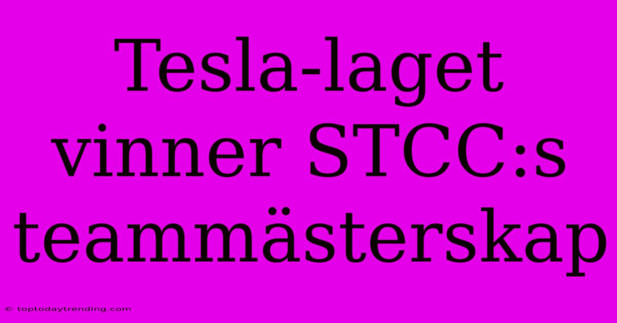 Tesla-laget Vinner STCC:s Teammästerskap