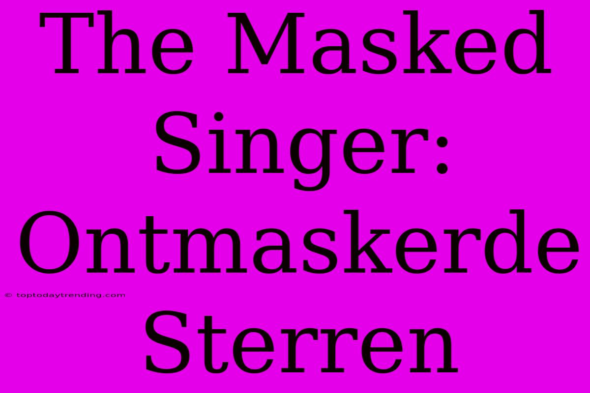 The Masked Singer: Ontmaskerde Sterren