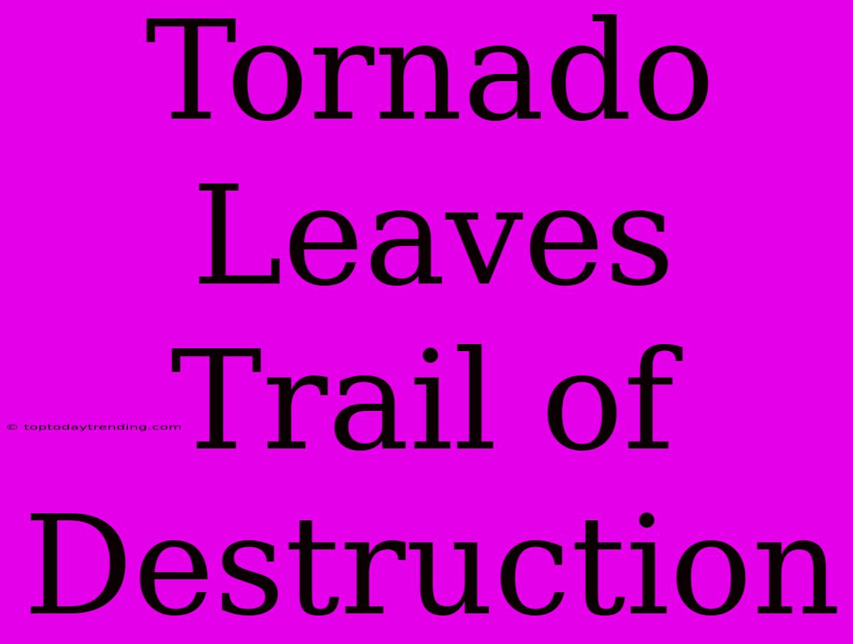 Tornado Leaves Trail Of Destruction