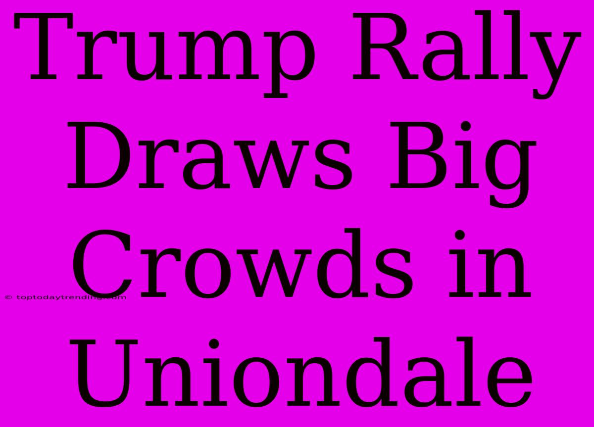 Trump Rally Draws Big Crowds In Uniondale