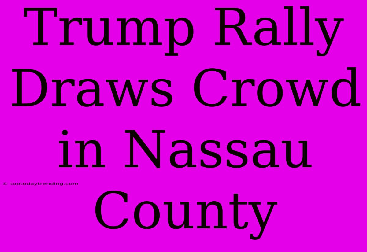 Trump Rally Draws Crowd In Nassau County