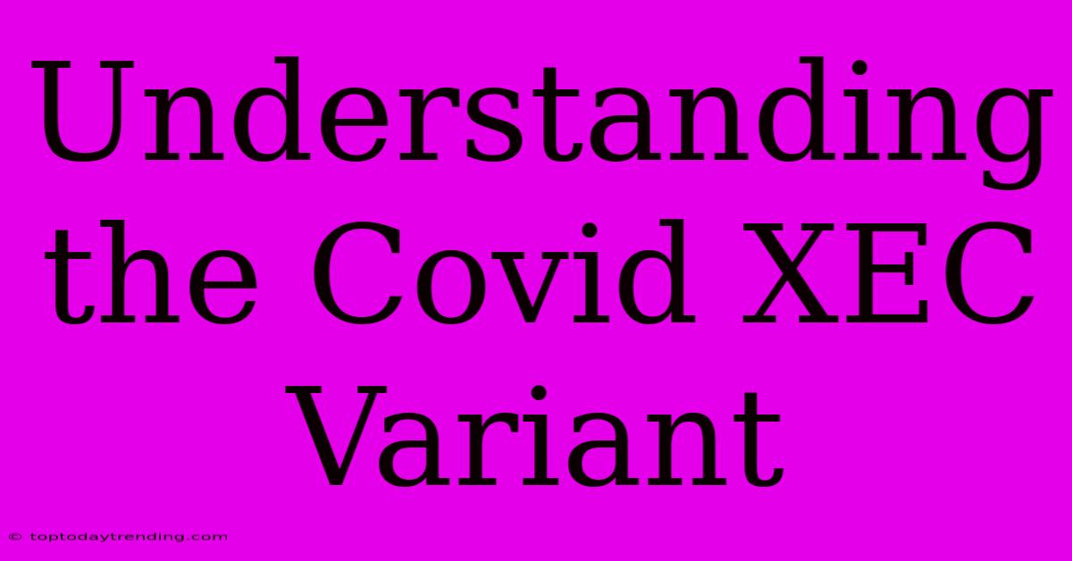 Understanding The Covid XEC Variant