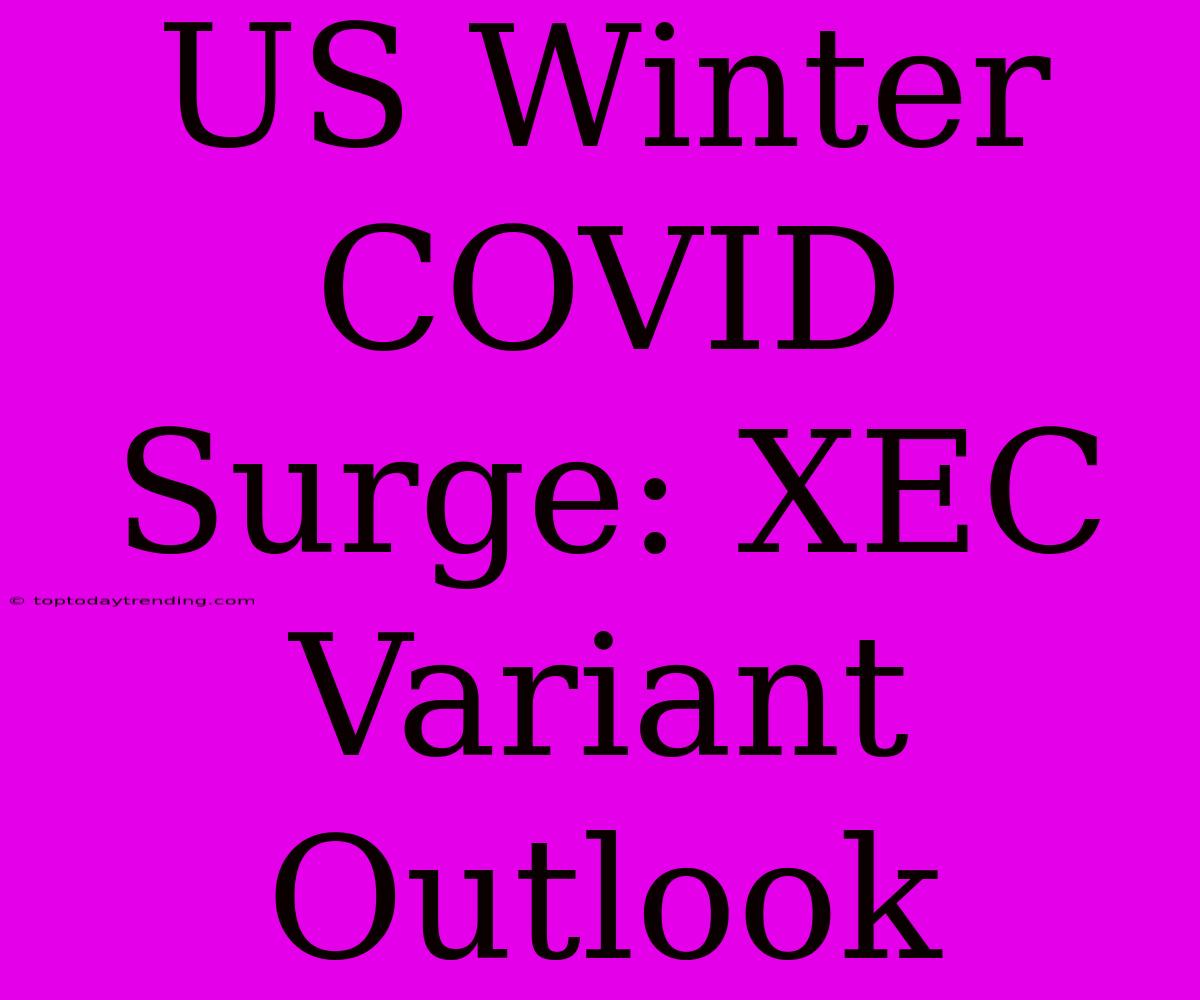 US Winter COVID Surge: XEC Variant Outlook