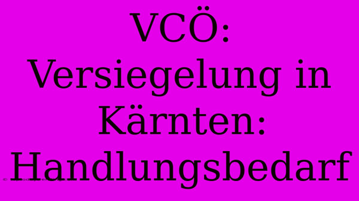 VCÖ: Versiegelung In Kärnten: Handlungsbedarf