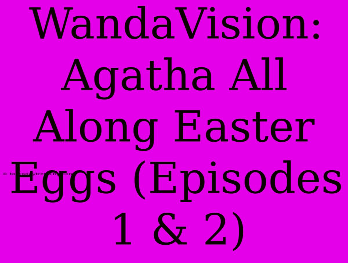 WandaVision: Agatha All Along Easter Eggs (Episodes 1 & 2)