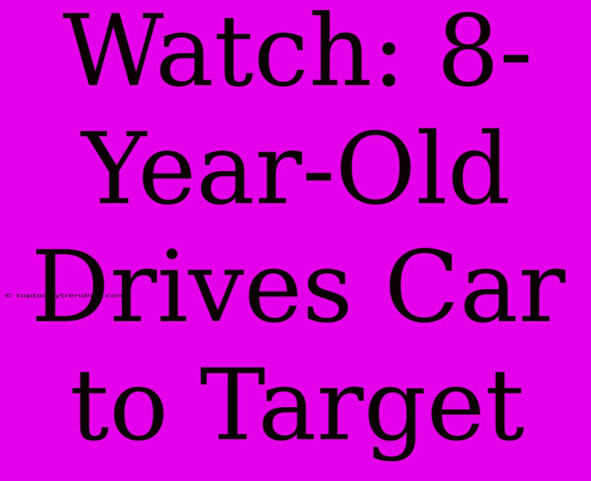 Watch: 8-Year-Old Drives Car To Target