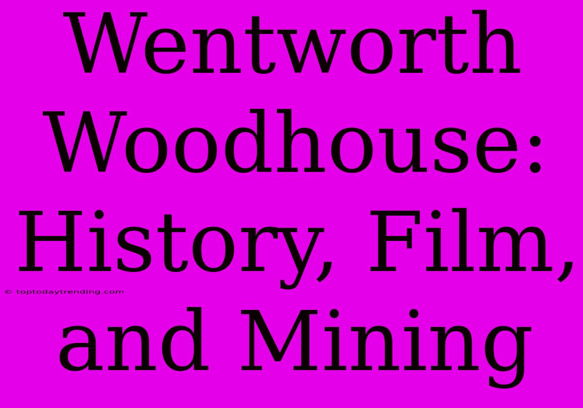 Wentworth Woodhouse: History, Film, And Mining