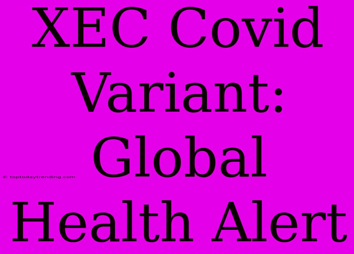 XEC Covid Variant: Global Health Alert