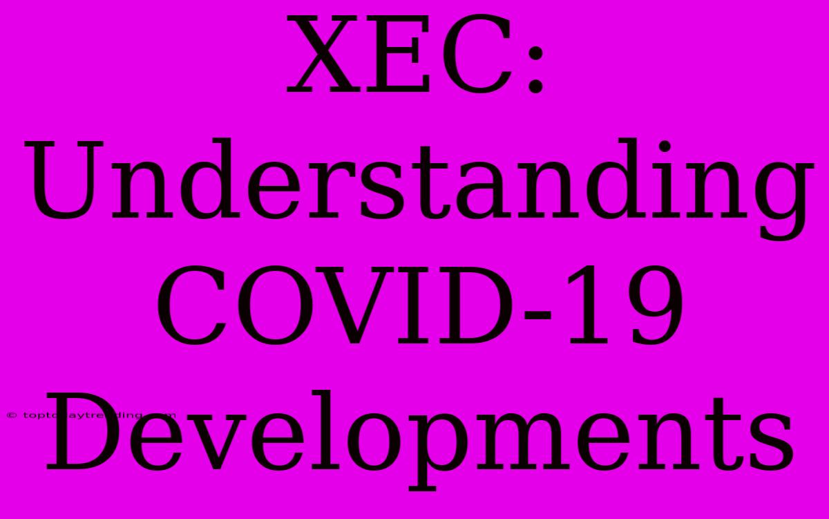 XEC: Understanding COVID-19 Developments