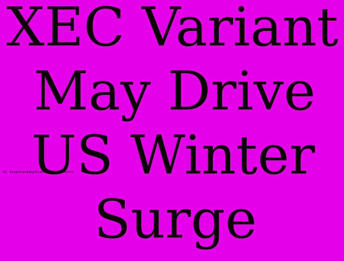 XEC Variant May Drive US Winter Surge