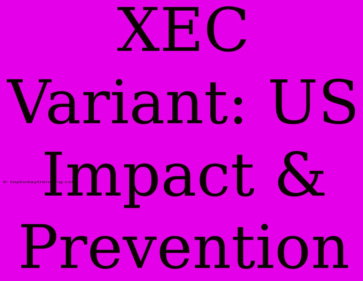 XEC Variant: US Impact & Prevention