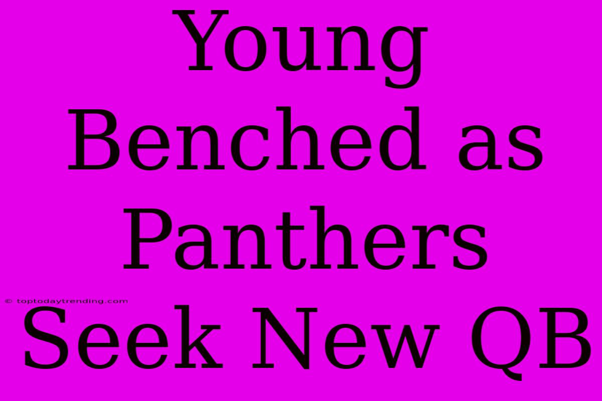 Young Benched As Panthers Seek New QB