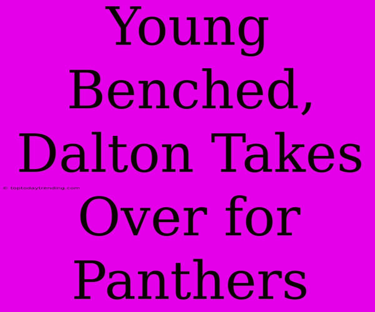 Young Benched, Dalton Takes Over For Panthers