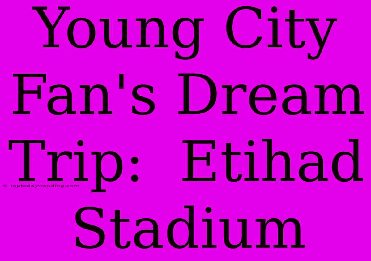 Young City Fan's Dream Trip:  Etihad Stadium