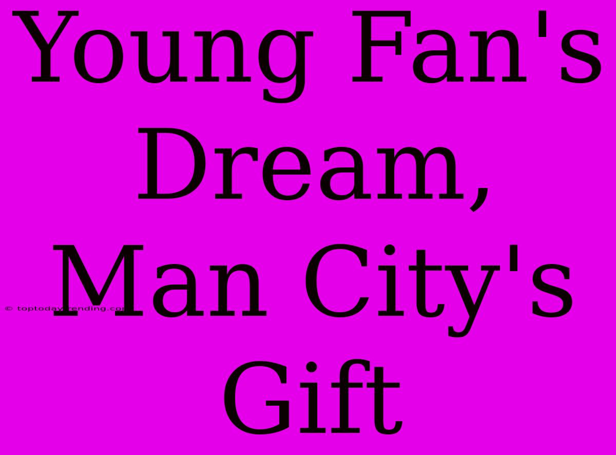 Young Fan's Dream, Man City's Gift