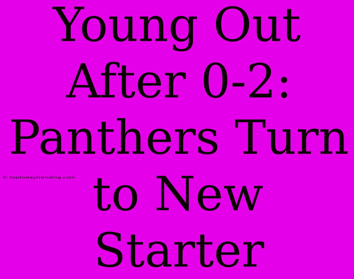 Young Out After 0-2: Panthers Turn To New Starter