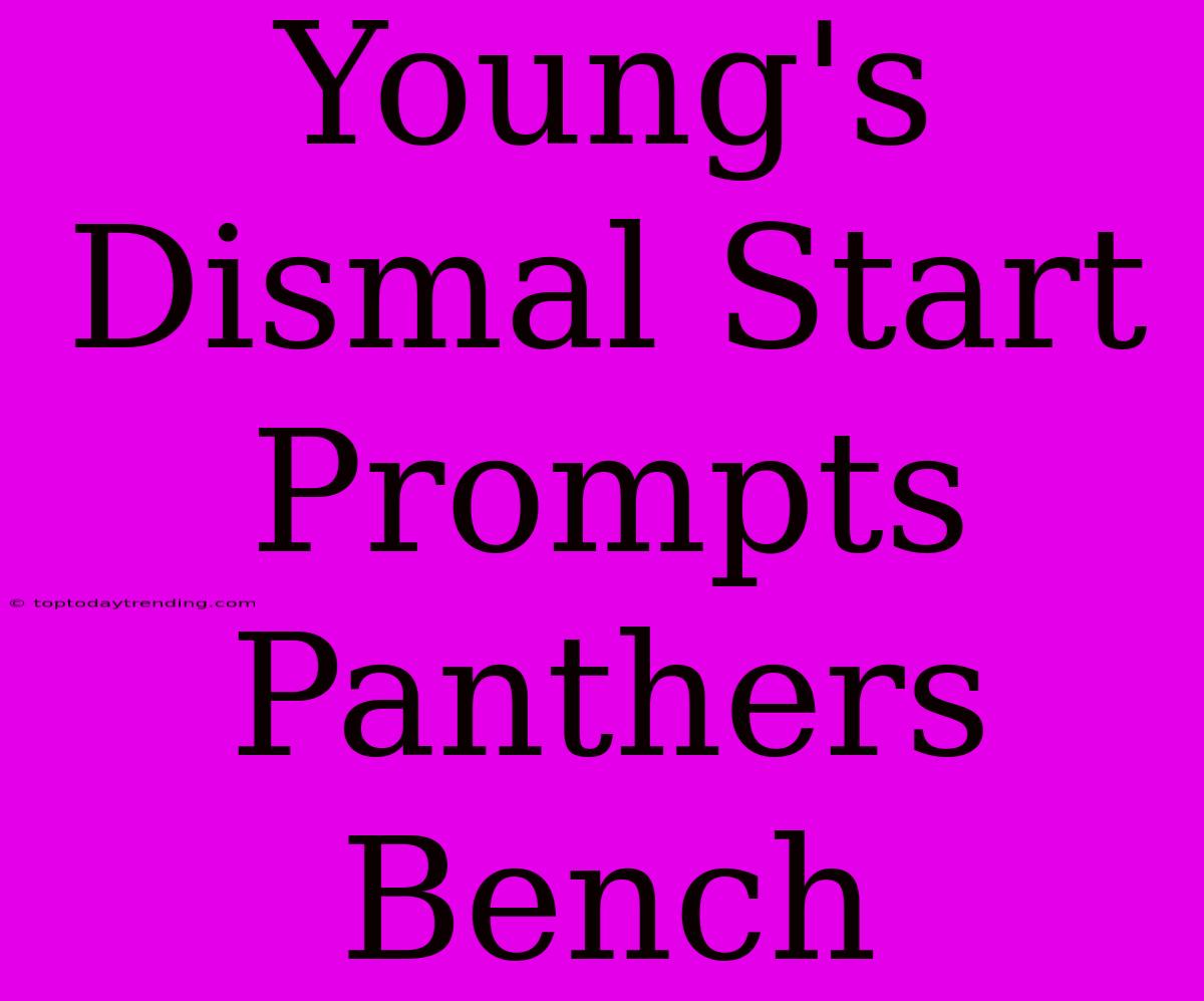 Young's Dismal Start Prompts Panthers Bench