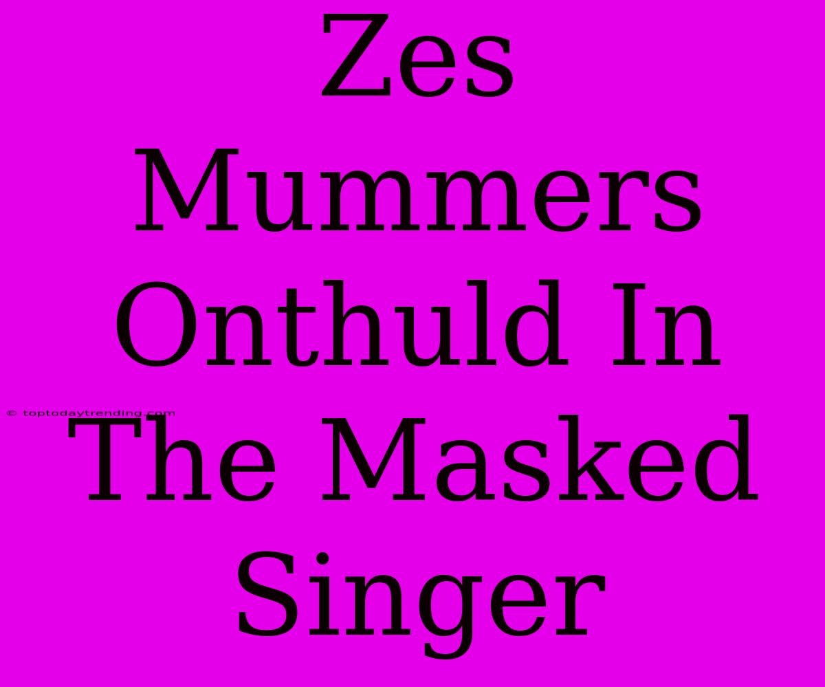 Zes Mummers Onthuld In The Masked Singer